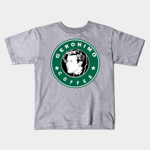 Geronimo Coffee Kids T-Shirt by Gallifrey1995